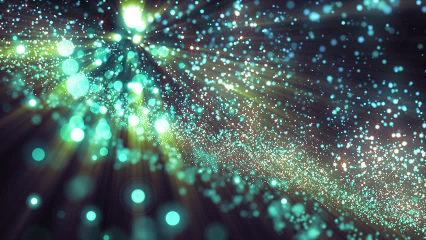 Space Neon Background with Particles. Stock Footage Video (100% Royalty