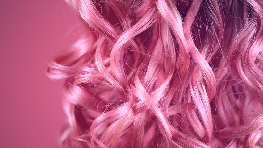 Hair Beautiful Healthy Long Curly Stock Footage Video 100