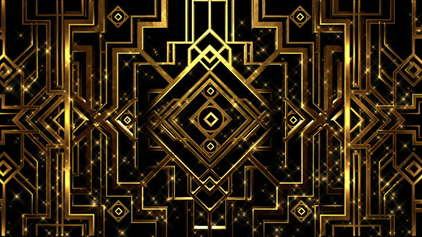 Art Deco Gatsby Style Gold Stock Footage Video 100 Royalty Free 1019426596 Shutterstock