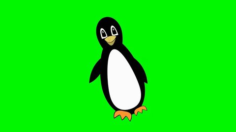 Penguin Walking On Green Screen Cute Stock Footage Video (100%  Royalty-free) 1020095506 | Shutterstock