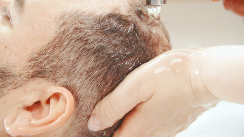 Pouring Water Over Person Hair Stock Footage Video 100 Royalty