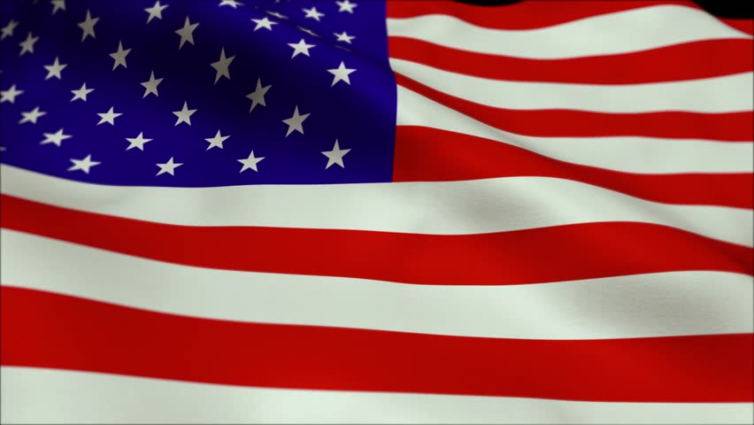 4k00 154k High Definition Animation Usa American Flag
