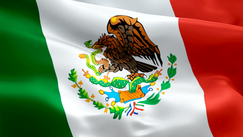 Mexico Flag Motion Loop Video Stock Footage Video (100% Royalty-free