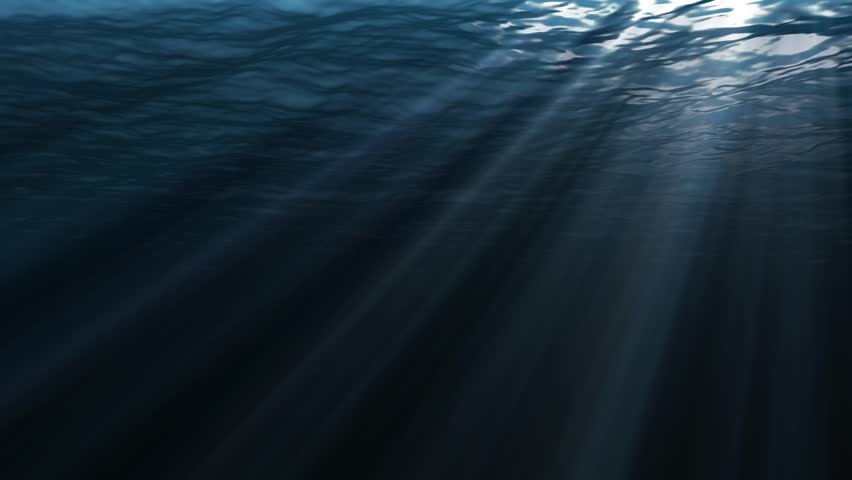 Dark Underwater Scene With Waves And Sun Lights Stock Footage Video ...