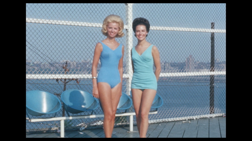 1960s: Pageant Contestants Pose Near Stock Footage Video (100% Royalty ...