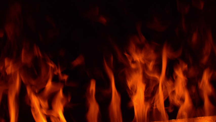 Burning Wall Of Fire On Stock Footage Video 100 Royalty Free