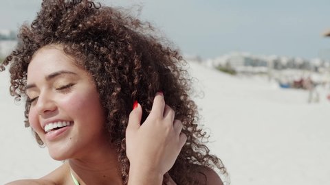 1000 Curly Hair Beach Stock Video Clips And Footage Royalty Free