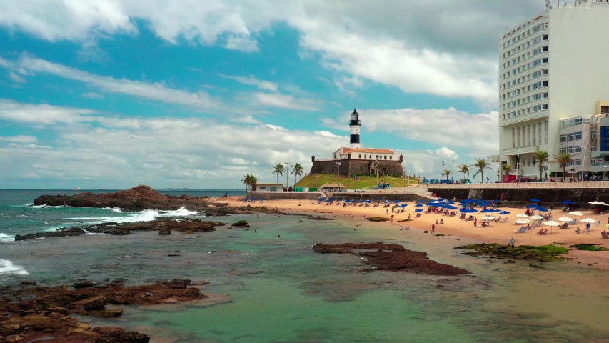 View of Farol da Barra Lighthouse in Salvador, Brazil image - Free ...