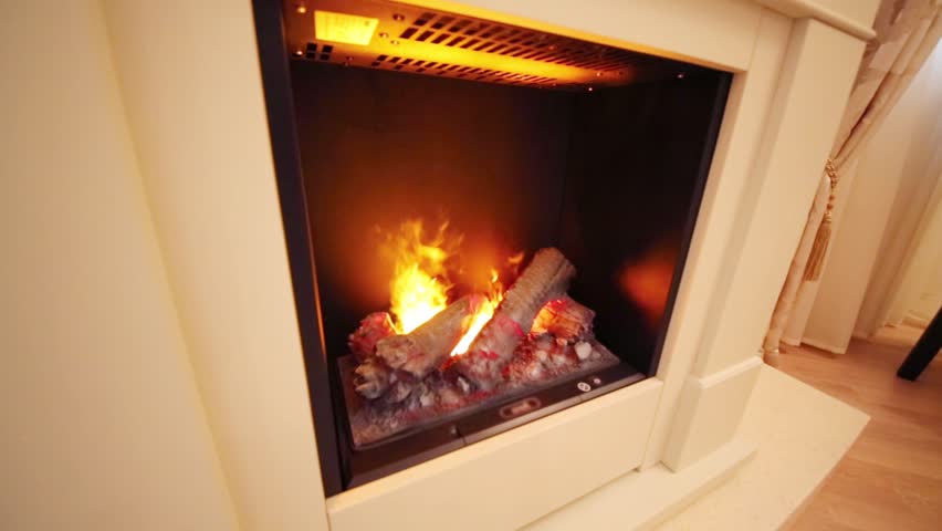 Fireplace With Burning Logs And Stock Footage Video 100