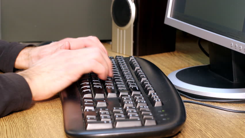 High Speed Typing On Computer Stock Footage Video (100% Royalty-free ...
