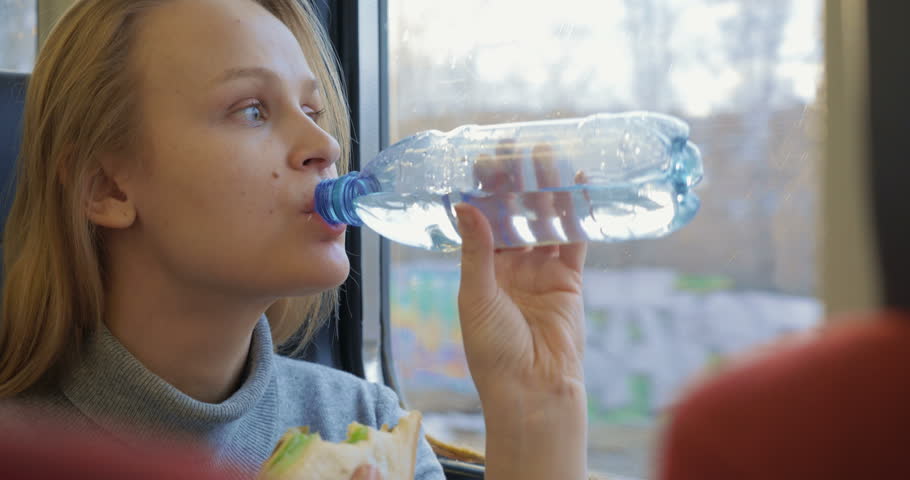 Image result for drink water in train