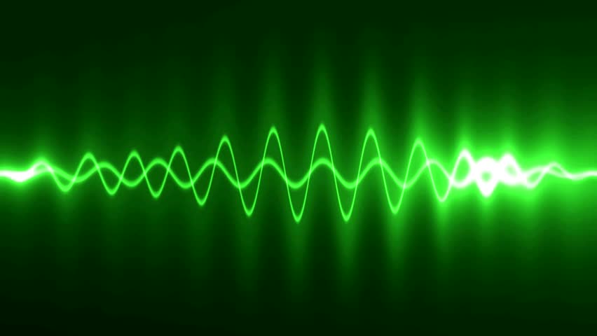 Music Effect Screen Wave Green