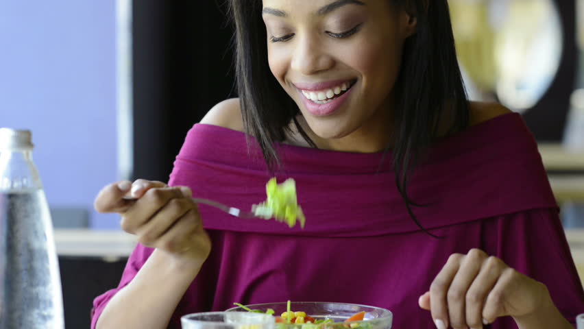 Image result for woman eating salad