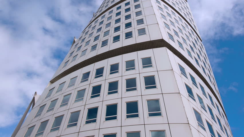 Modern Architecture Videos malmo,sweden - sept 2015 - clouds move through blue sky over the Modern Architecture Videos malmo,sweden - sept 2015 - clouds move through blue sky over the