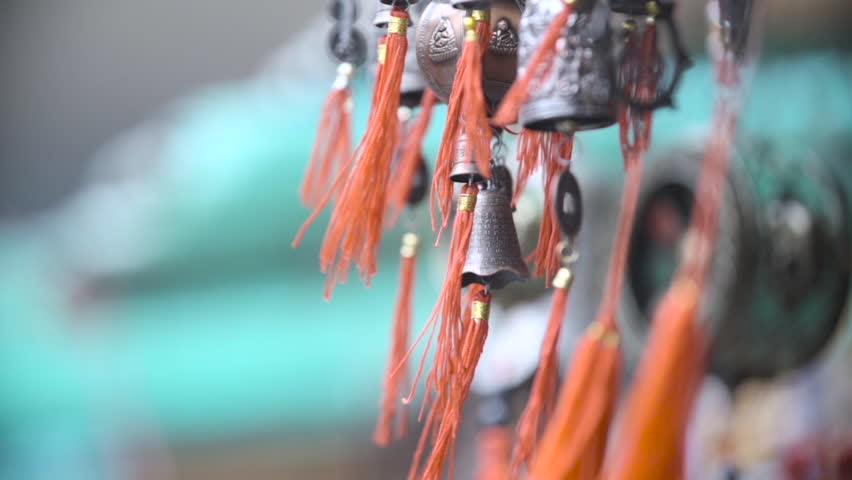 Wind Chimes Stock Footage Video Shutterstock Bells In A Temple Hong Kong Ing Gently The Wind This Footage Was