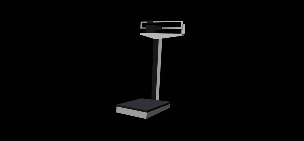 Weighing Scales Animated Cartoon. a Stock Footage Video (100% Royalty