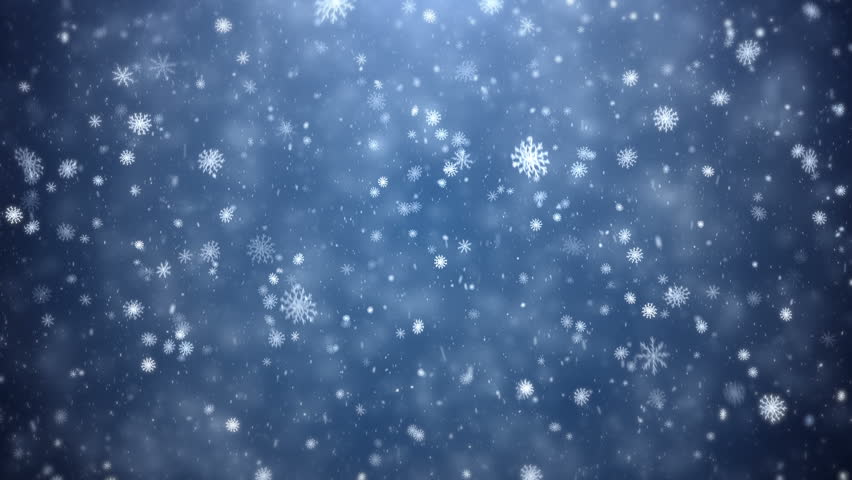 Snowflakes Falling Against A Blue Frosty Background Stock Footage Video ...