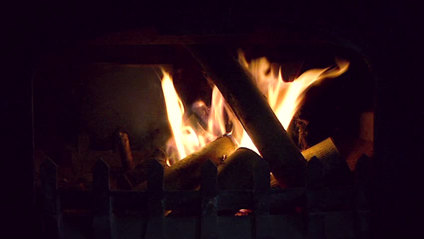 Hd00 16log Fire Close Up Of Wood Burning In A Wood Burner Or Indoor