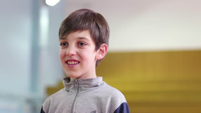 Portrait Of Boy With Brown Stock Footage Video 100 Royalty Free