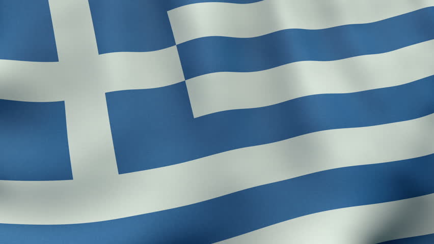 Greece Flag, 3d Animation. Perfect Seamless Loop Stock Footage Video ...