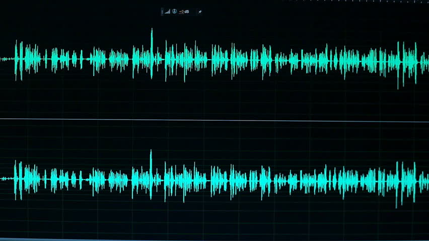 Audio Waveform Animation, Simple Black And White Sound Wave As Motion