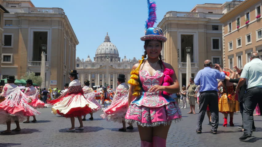 VATICAN CITY, AUGUST 2015: Latin Festival View Stock Footage Video
