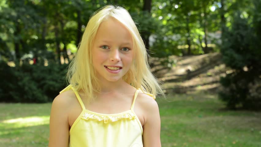 Stock Video Of Little Happy Cute Girl Stands In 13811576 Shutterstock 