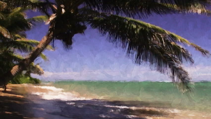 Stock Video Clip Of A Palm Tree On Tropical Beach Shutterstock