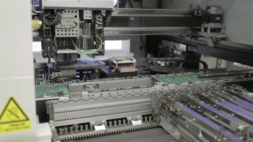 pcb printed circuit board production stock footage video (100