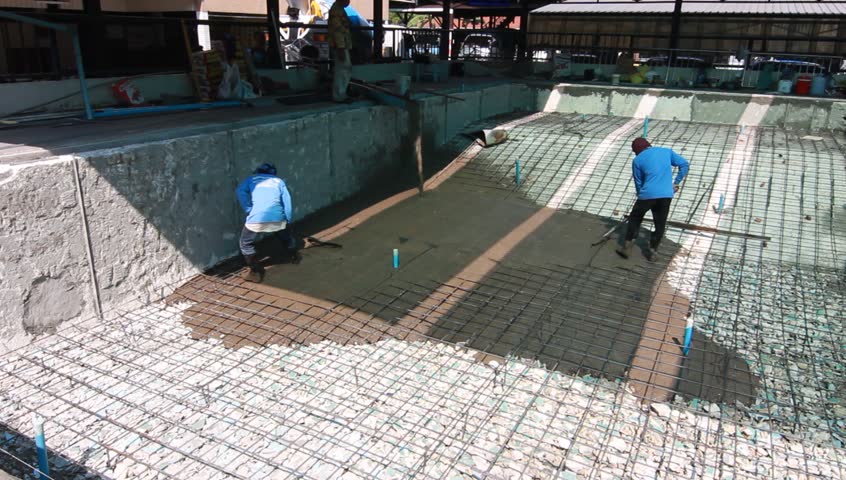 pool under construction