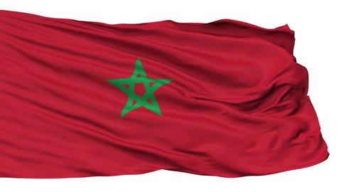 Morocco Flag Realistic Animation Isolated On Stock Footage Video (100%  Royalty-free) 14438986 | Shutterstock