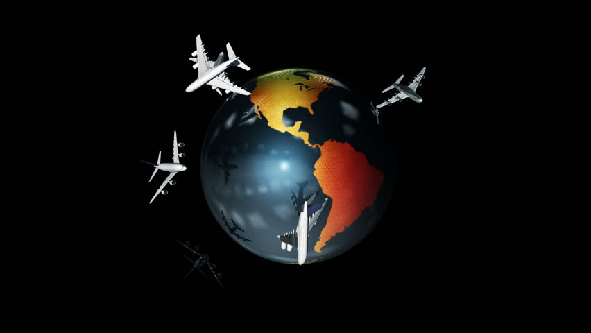 Earth And Air Traffic Black Stock Footage Video 100 Royalty