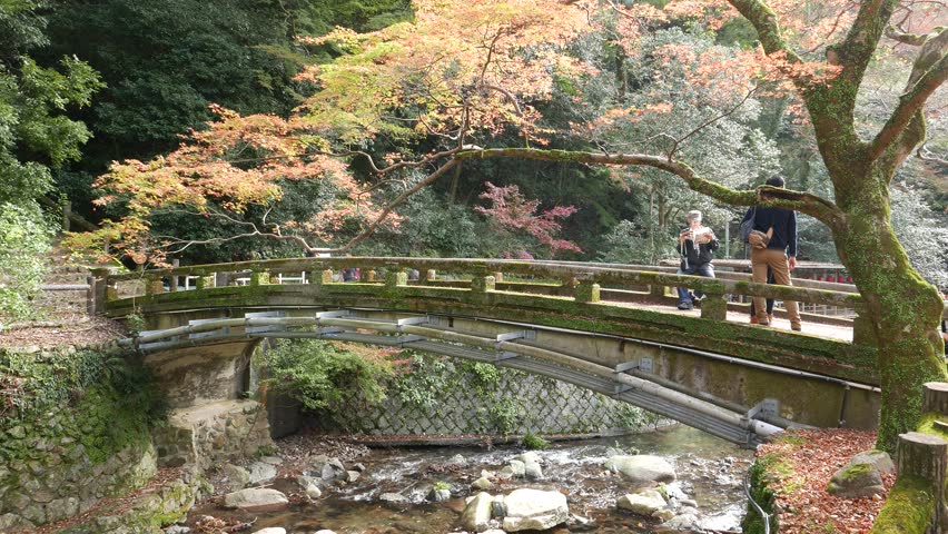 Hiking Trails To Minoh Waterfall In Osaka An Osaka An Nov 21 2017 Tourists On Hiking Trails To Minoh Waterfall