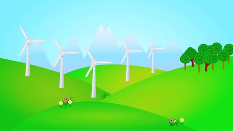 Short Animation Wind Turbines Stock Footage Video (100% Royalty-free)  1491016 | Shutterstock