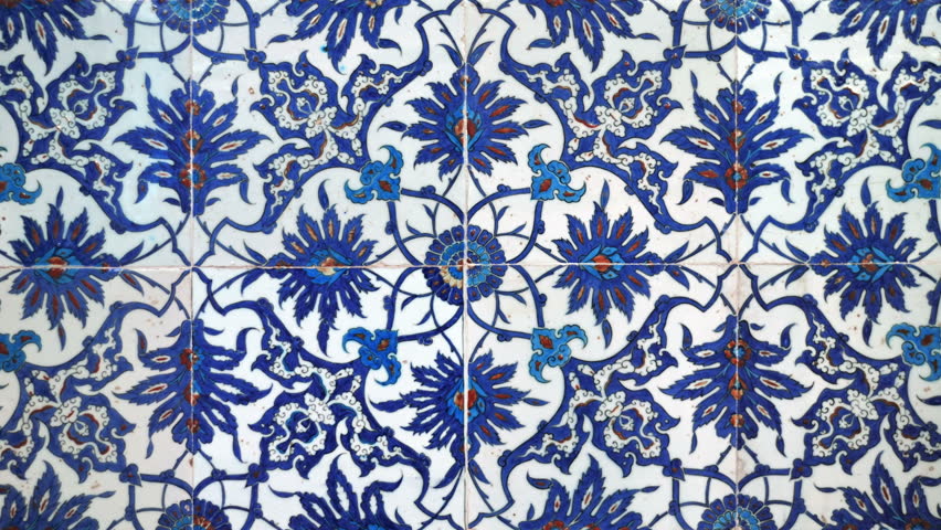 Traditional Blue Turkish Tiles Found In One Of The Imperial Ottoman