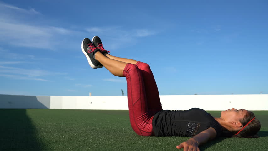Ab Workout Fitness Woman Training Videos De Stock 100 Libres