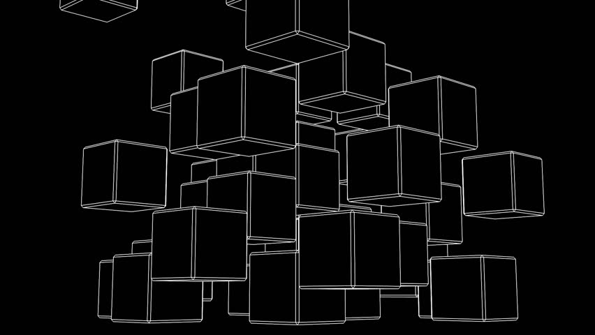 Loop Able White Wire Frame Stock Footage 100 Royalty Free Loop Able White Wire Frame Cube Abstract On Black Background 3d Render Animation