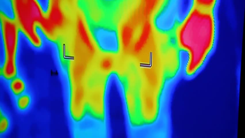 Infrared Radiation Thermal Imaging Camera Stock Footage -8952