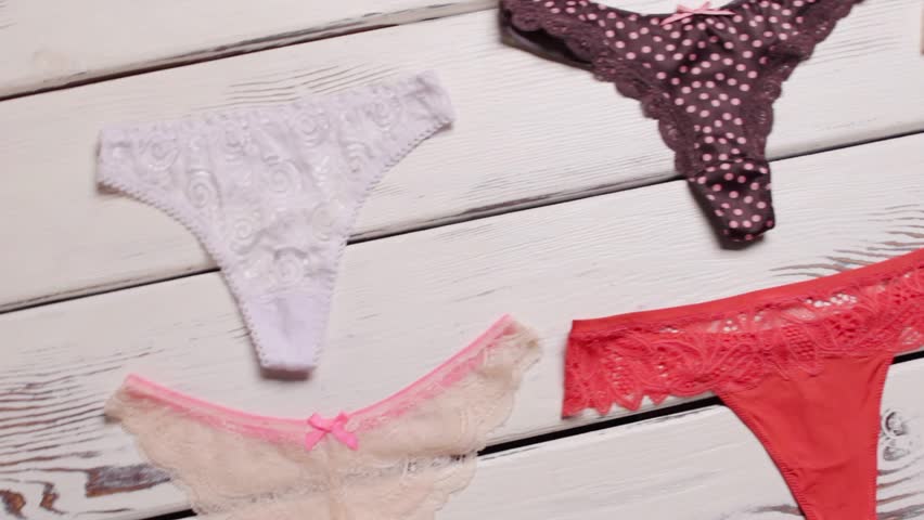 Hd00 12bright And Dark Panties Panties On White Wooden Floor