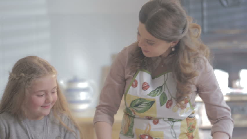Mom Teaches Daughter To Cook Stock Video Footage 4k And Hd Video