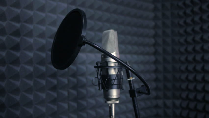 Studio Recording, Professional Microphone In The Recording ...