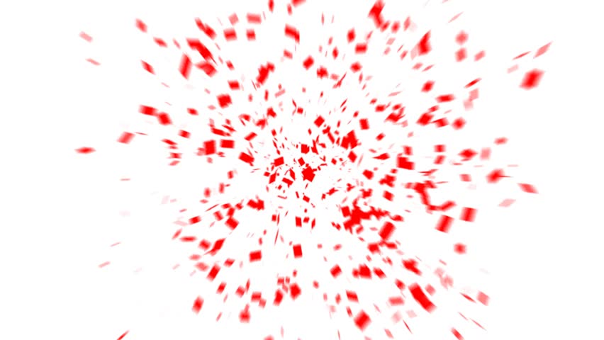 Red Confetti On White Background Stock Footage Video (100% Royalty-free