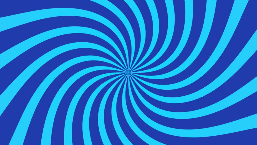 Radial Swirl Rising Sun Vortex Motion Background Loop Blue