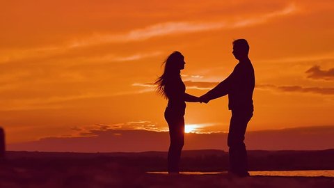 At Sunset Girl And Boy Stock Footage Video 100 Royalty Free Shutterstock