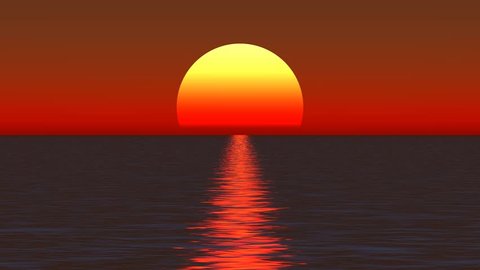 Large Animated Sun Over Water Sunset Stock Footage Video (100%  Royalty-free) 17439916 | Shutterstock