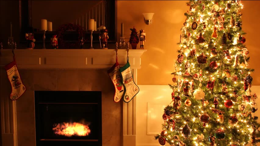 Hd00 20merry Christmas Beautiful Video With Animated Fireplace