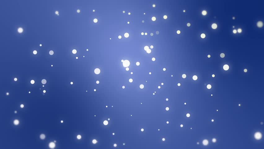 Sparkly Light Particles Moving Across A Dark Blue Gradient Background