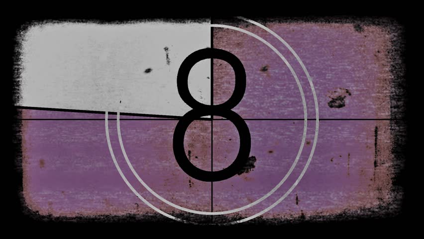 Video 1920x1080 - Film Countdown Head Leader With Rolling Effect. Movie ...