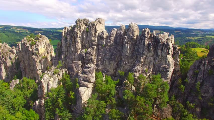 Stock video of camera flight over mountain range. video | 18250186 ...