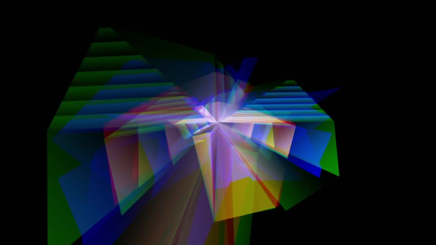 Different Translucent Triangle Crystal Shapes Stock Footage Video (100% ...